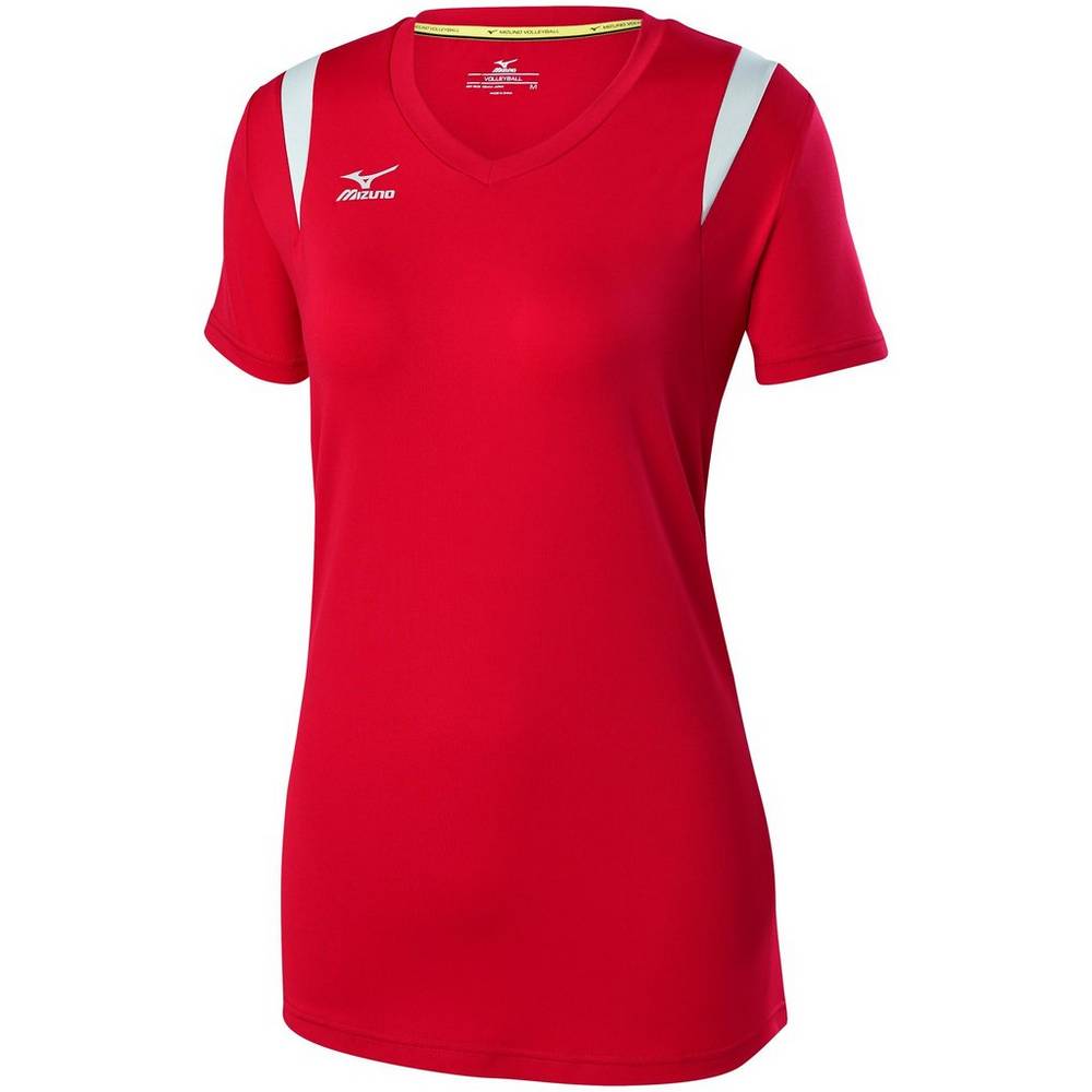 Damske Dresy Mizuno Balboa 5.0 Long Sleeve Volejbalove Červené/Strieborne/Siva Vypredaj NKLH48971